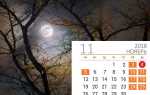 Сприятливі дні місячного календаря на листопад 2020 року