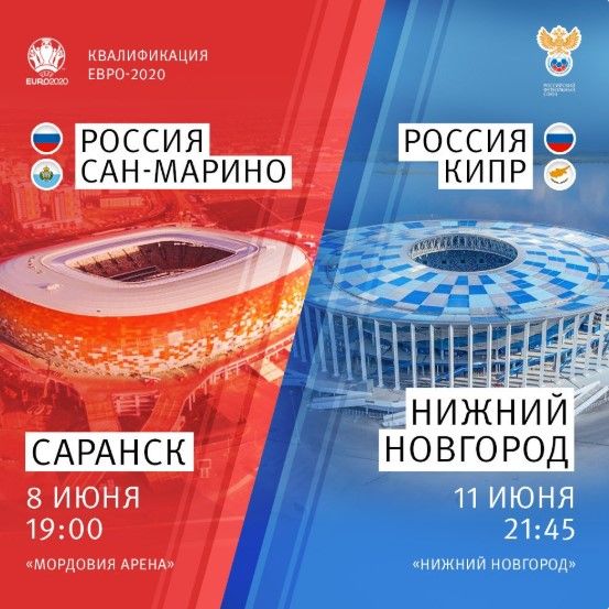 Перші дві гри збірної Росії