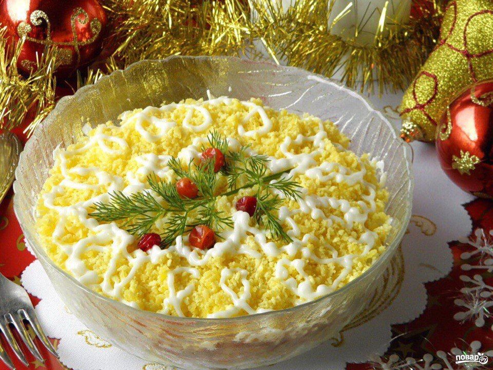 Новорічний салат «Мімоза» фото