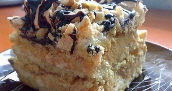 Простий рецепт дуже смачного торта «Снікерс» без випічки фото
